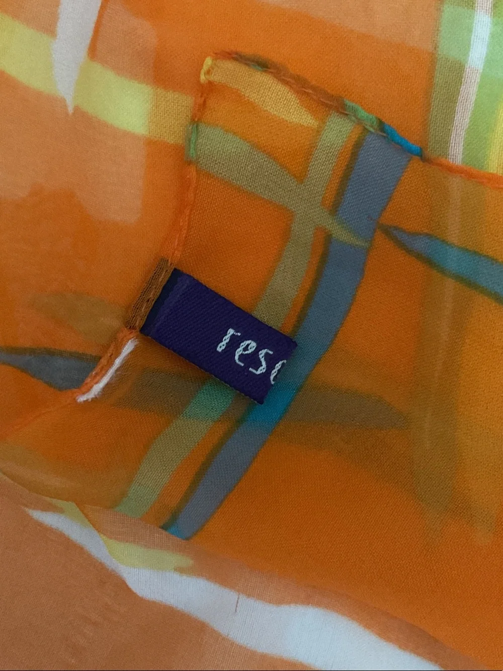 Vibrant Orange Brushstroke Print Scarf & Wrap